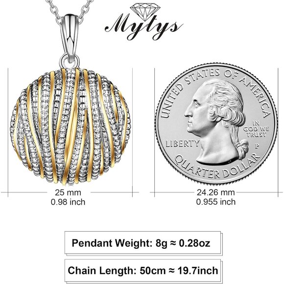 Stylish Intertwined Gold & Silver Pendant Necklace - Chic Versatile Jewelry - Picture 6 of 7